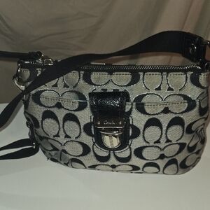 Coach Black and Grey Crossbody Bag
